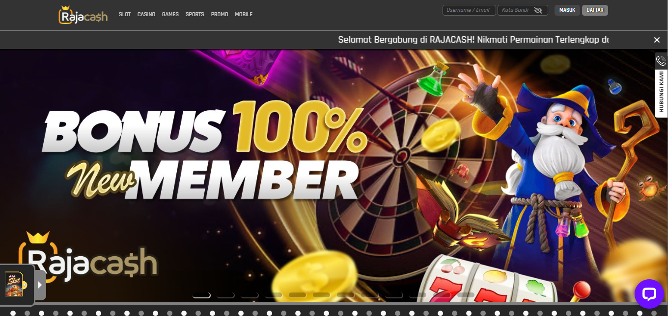 Rajacash Slot Online Terpercaya